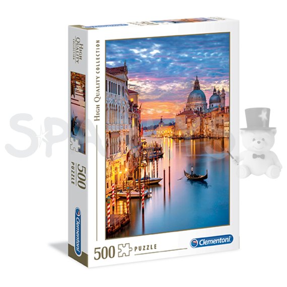 Clementoni - Puzzle 500 Osvětlení Benátek                    