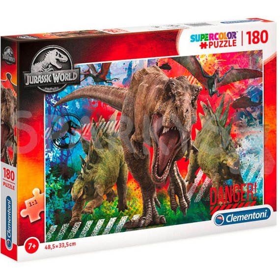 Clementoni - Puzzle 180 Jurassic world                    