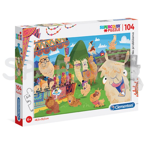Clementoni - Puzzle Supercolor 104 NO probLLama                    