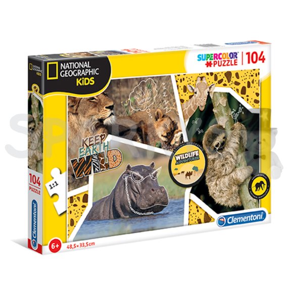 Clementoni - Puzzle NATIONAL GEOGRAPHIC 104 Divoké dobrodružství                    