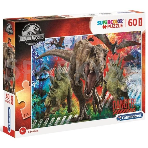 Clementoni - Puzzle Maxi 60 Jurský svět                    