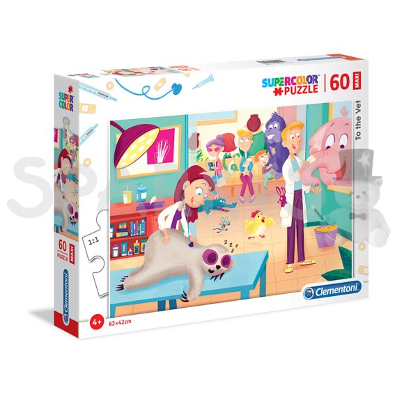 Clementoni - Puzzle Maxi 60 Veterinář                    
