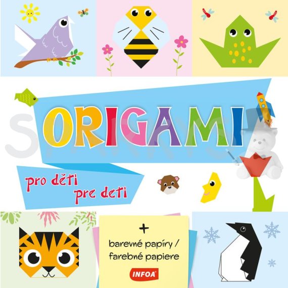 Origami pro děti + barevné papíry                    
