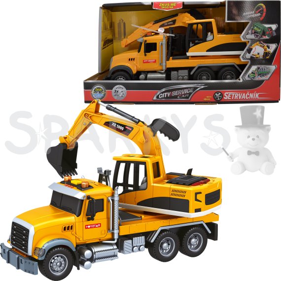 CITY SERVICE CAR - 1:14 - Bagr (se zvukem, světly a dalšími funkcemi)                    