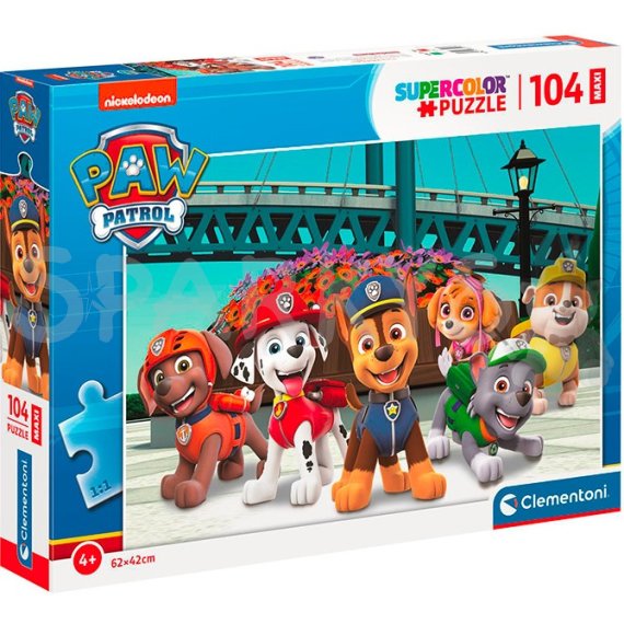 Clementoni - Puzzle Maxi 104 Tlapková Patrola                    