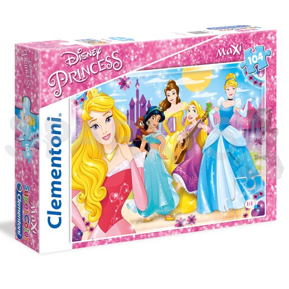 Clementoni - Puzzle Maxi 104 Princezny                    