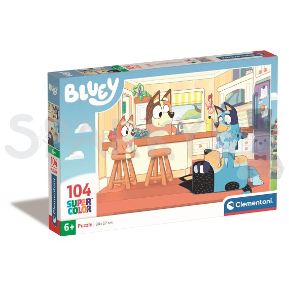 Clementoni - Puzzle Supercolor 104 Bluey                    