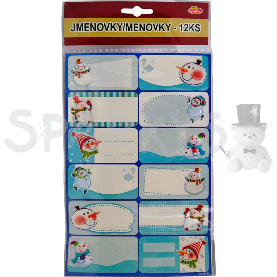 Samolepicí jmenovky na dárky - vánoční 3                    