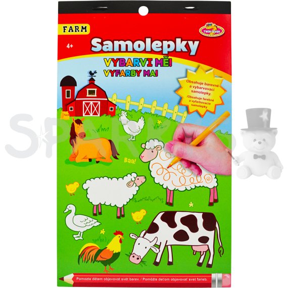 Vybarvovací samolepky - Farma                    