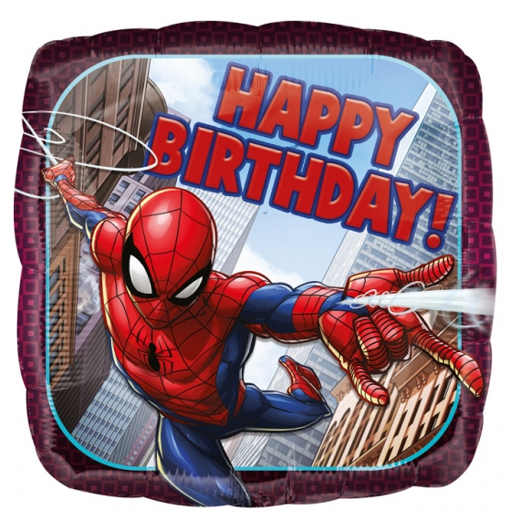 Balónek foliový - Spider-Man Happy Birthday 43 cm                    