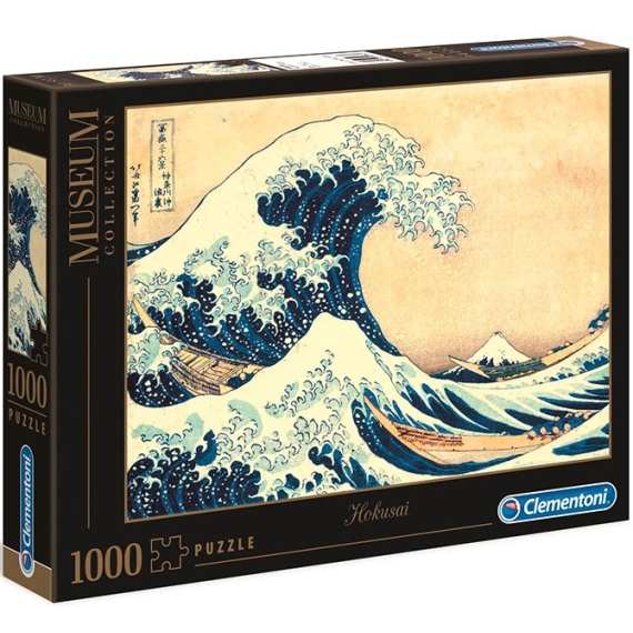 Clementoni - Puzzle 1000 Museum, La grande onda di Hokusai                    