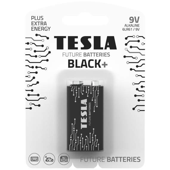 TESLA BLACK+ Alkalická baterie 9V 1ks                    