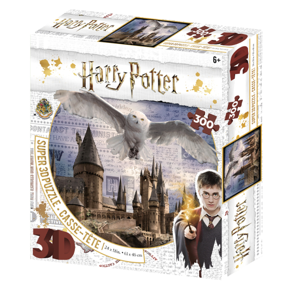 PRIME 3D PUZZLE - Harry Potter - Bradavice a Hedvika 300 dílků                    