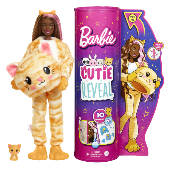 Barbie Cutie Reveal panenka série 1 - Kotě                    