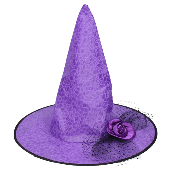 Wiky - Set karneval čarodějnický klobouk fialový                    