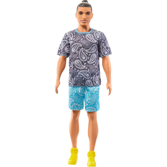 Barbie model Ken - tričko s kašmírovým vzorem                    