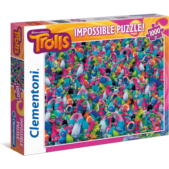 Clementoni - Puzzle Impossible 1000 Trolls                    