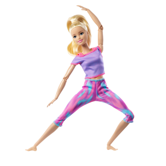 Barbie v pohybu - blondýnka ve fialovém topu                    