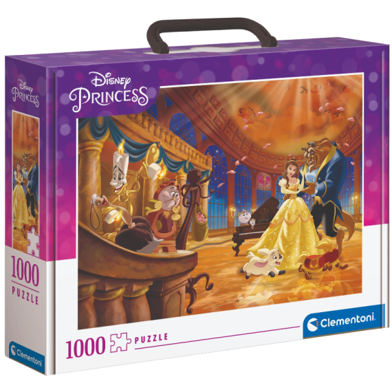 Clementoni - Puzzle 1000 v kufříku Disney Kráska a zvíře                    