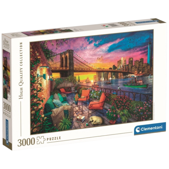 Clementoni - Puzzle 3000 Západ slunce nad Manhattanem                    