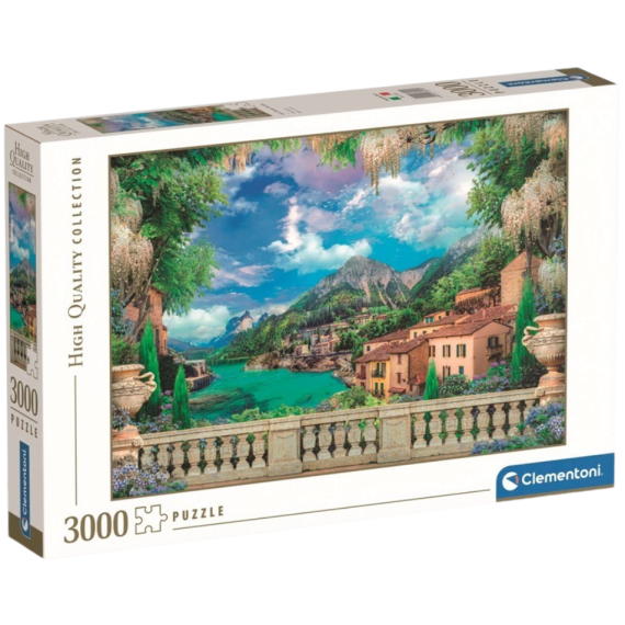 Clementoni - Puzzle 3000 Rozkvetlá terasa u jezera                    