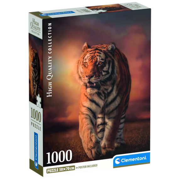 Clementoni - Puzzle 1000 Tyger                    