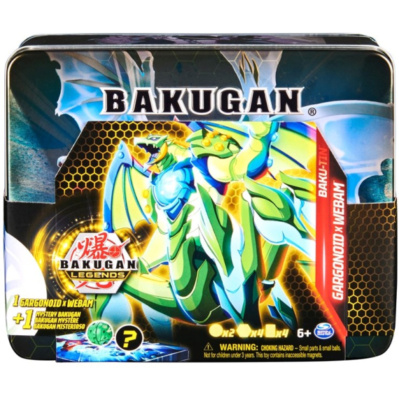Spin Master Bakugan - Plechový box s exkluzivním Bakuganem S5                    