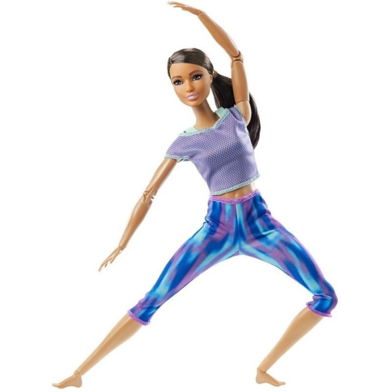 Barbie v pohybu - Tmavovláska ve fialovém topu                    