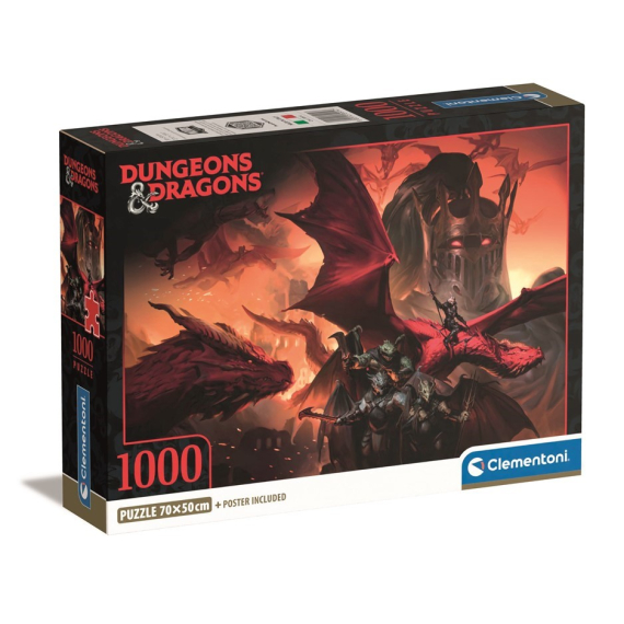 Clementoni 39914 - Puzzle 1000 Dungeons &amp; Dragons - Compact                    