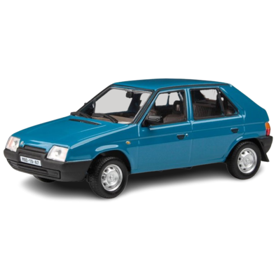 ABREX - Škoda Favorit 136L (1988) 1:43 - Modrá Škoda                    
