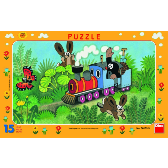 Dino - Puzzle krtek a lokomotiva                    