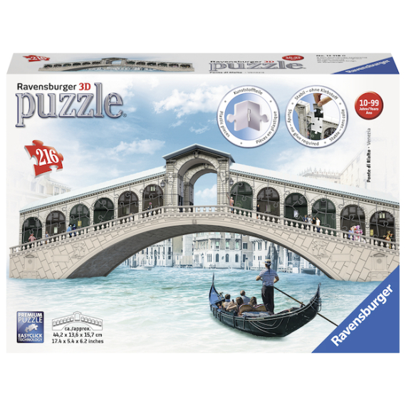 Ravensburger Rialto most, Benátky  216 dílků                    