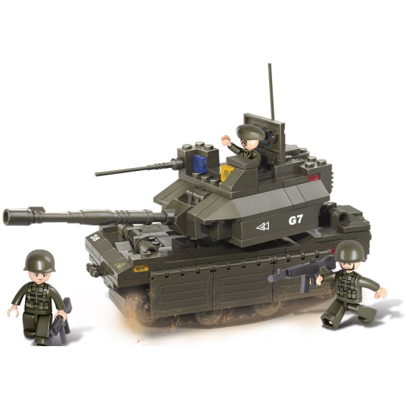 EPEE Czech - SLUBAN Stavebnice Vojáci - tank M1A2 Abrams, 219 dílků                    