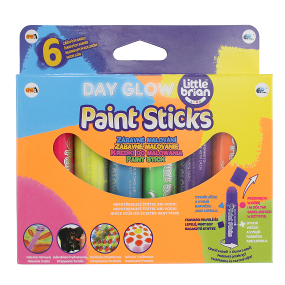 Epee Little Brian Paint Sticks zářivé barvy, 6-pack                    