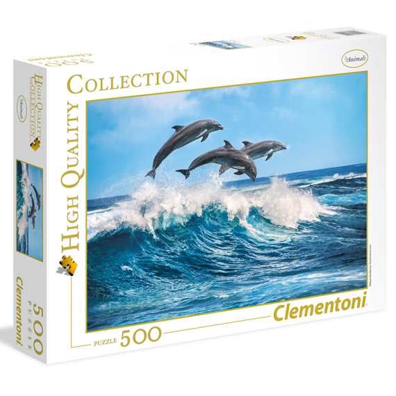 Clementoni - Puzzle 500 Delfíni                    