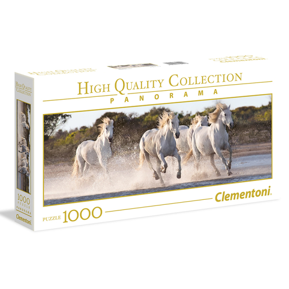 Clementoni - Puzzle Panorama 1000 Koně                    