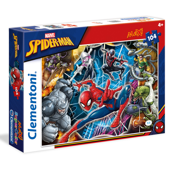 Clementoni - Puzzle Maxi 104 Spider-Man                    