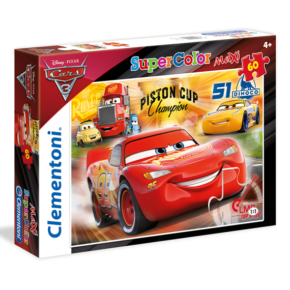 Clementoni - Puzzle Maxi 60 Disney Pixar CARS                    