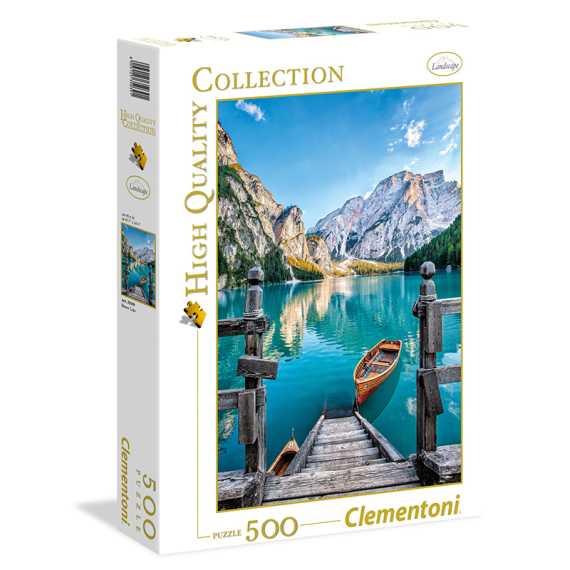 Clementoni - Puzzle 500 Jezero Braies                    