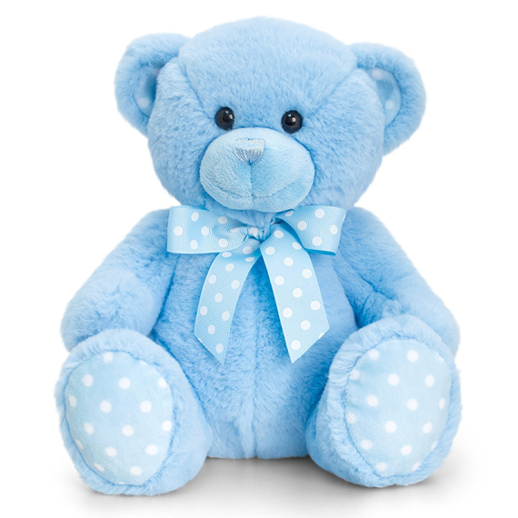 KEEL SN0781 - Medvěd Baby Spotty modrý 35 cm                    