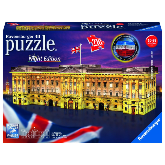 Ravensburger Puzzle Buckinghamský palác Noční edice 216 dílků                    