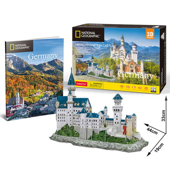 CubicFun - Puzzle 3D National Geographic: Neuschwanstein - 121 dílků                    