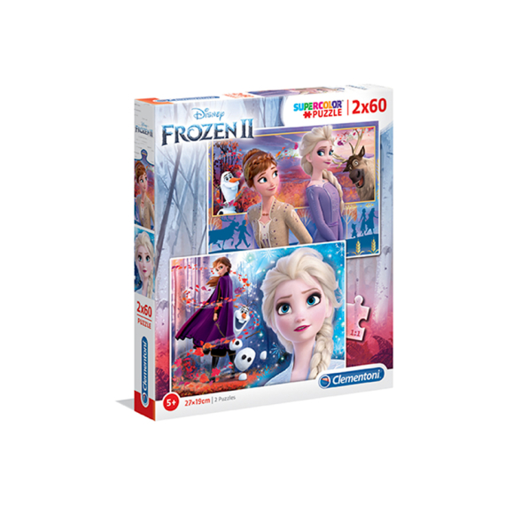 Clementoni - Puzzle Supercolor 2x60 Frozen2                    