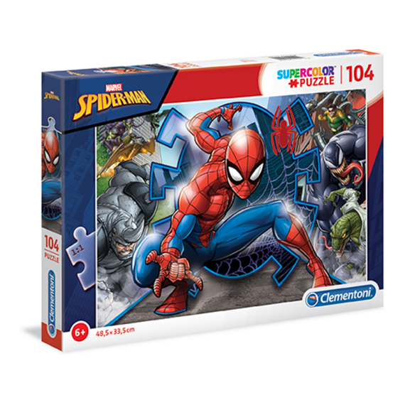 Clementoni 27116 - Puzzle Supercolor 104 Spider-Man                    