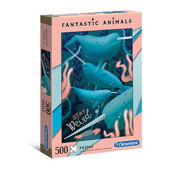 Clementoni 35070 - Puzzle Fantastic Animals 500 Narwhal                    