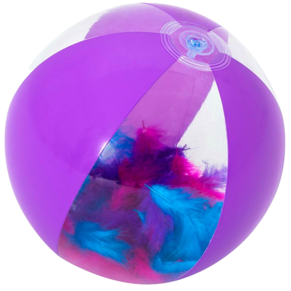 BESTWAY 31051 - Nafukovací plážový míč s barevným peřím 28 cm                    