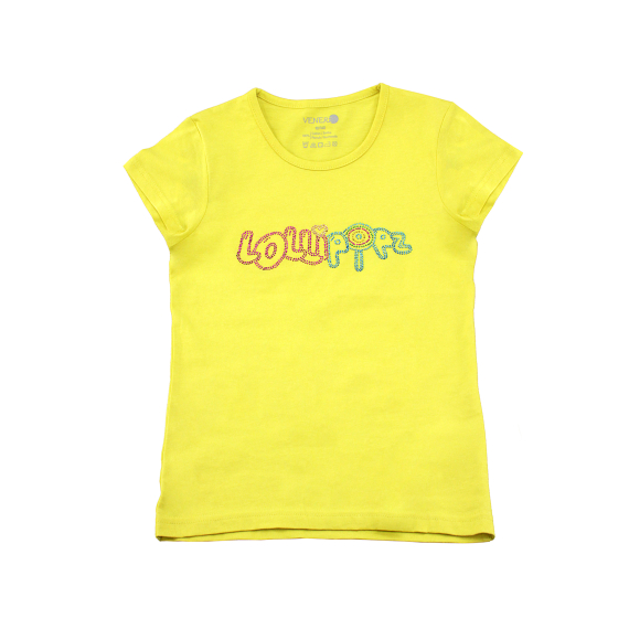 Tričko Lollipopz s kamínkovou aplikací žluté, velikost 140 cm (10 let)                    