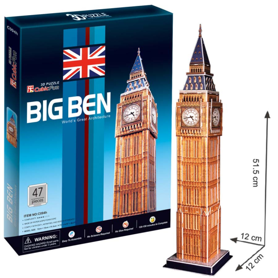 CubicFun - Puzzle 3D Big Ben - 47 dílků                    