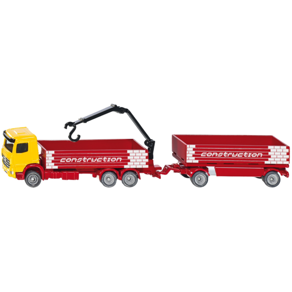 Siku Super - Kamion na přepravu stavebních materiálů s přívěsem                    
