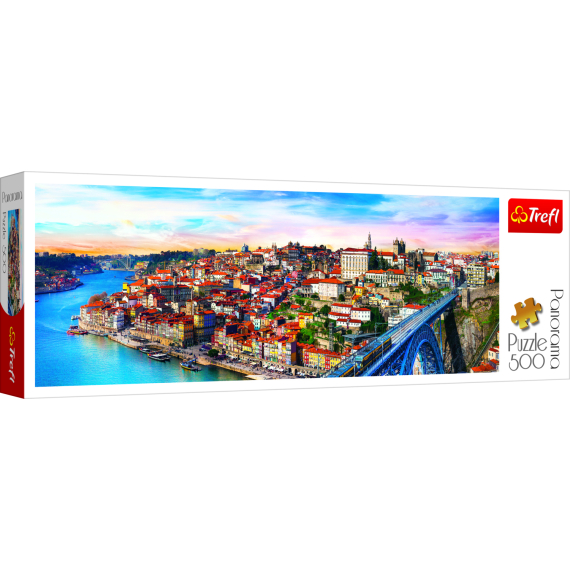 Trefl - Puzzle panoramatické Porto, Portugalsko 500 dílků                    